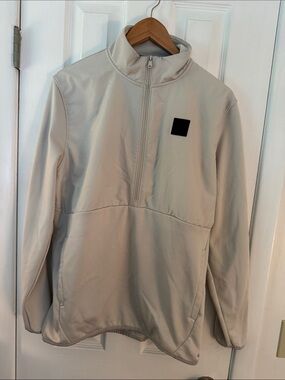 Under Armour Men's Cream Half-Zip Performance Jacket